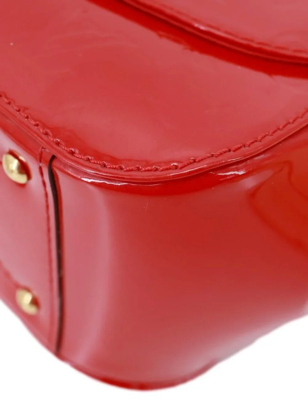 Louis Vuitton  Pasadena Monogram Vernis Leather Shoulder Bag Red